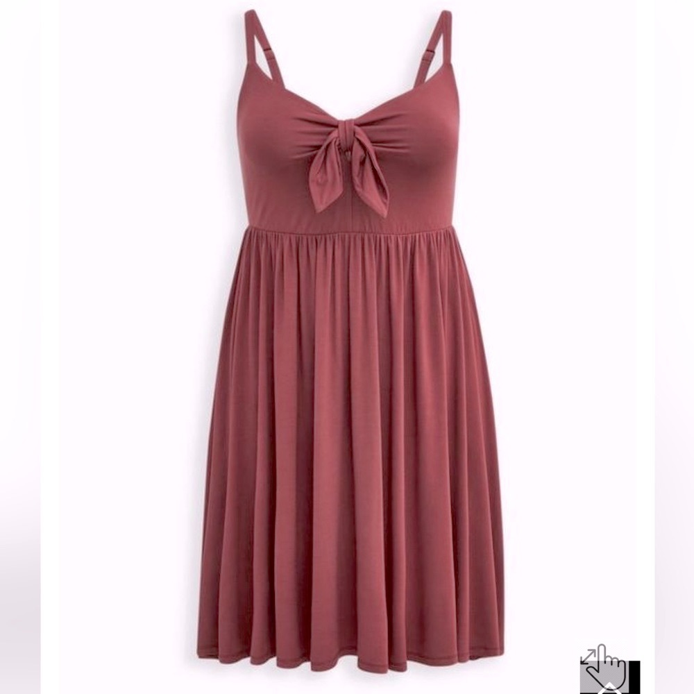 Torrid Mini Super-soft Bow Front Skater Dress